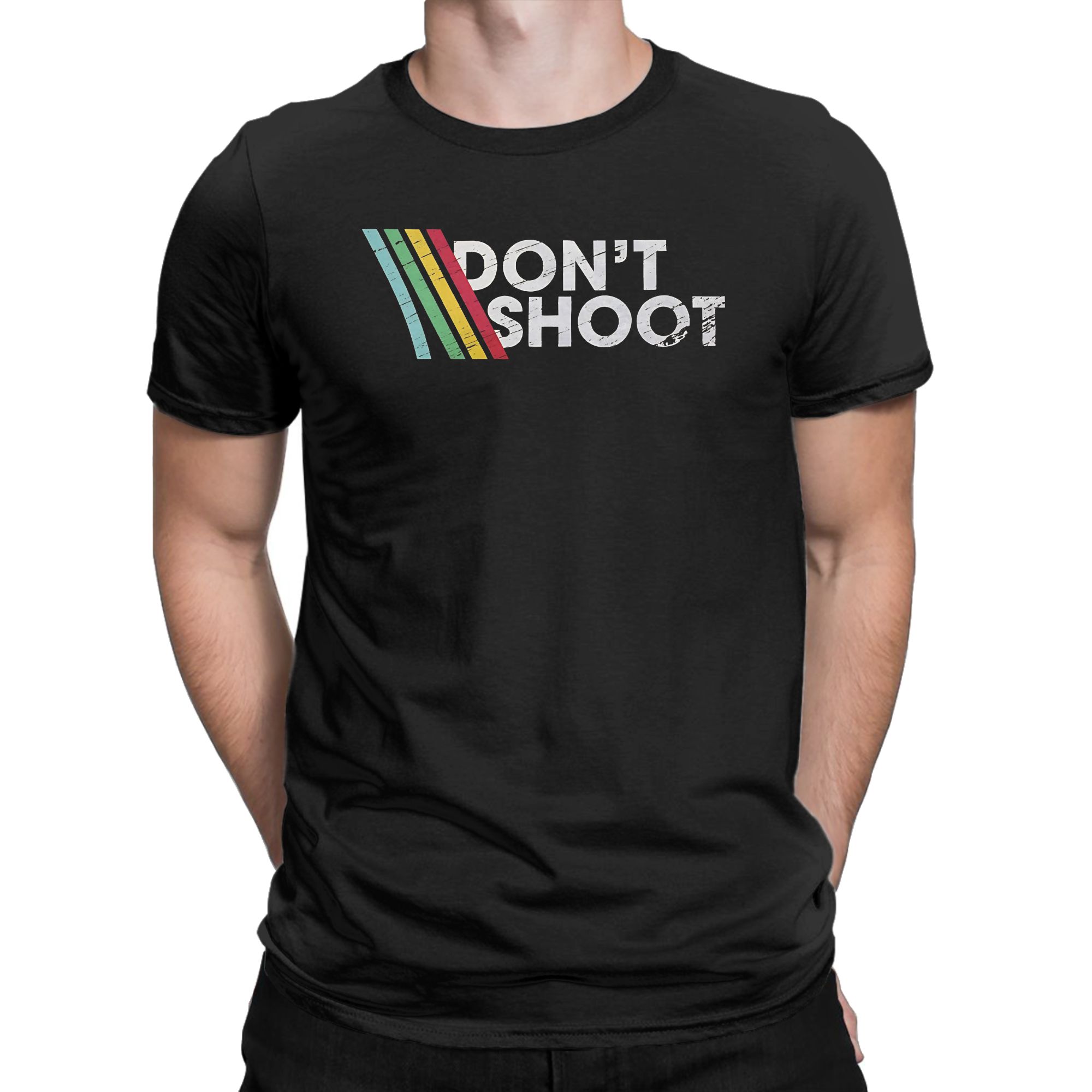Retro Gaming T Shirt - 빈티지 티셔츠 비치 DONT SHOOT 게이밍
