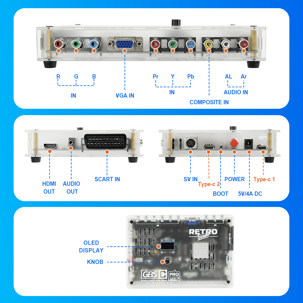 Scart To Hdmi - 새로운 레트로 게임 GBSC Pro GBS