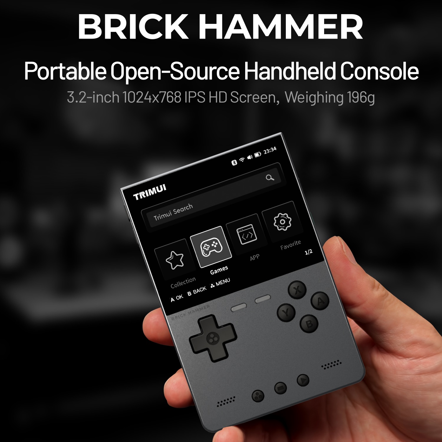 Retro Gaming Kiosk - TRIMUI BRICK HAMMER 레트로 휴대용 게임
