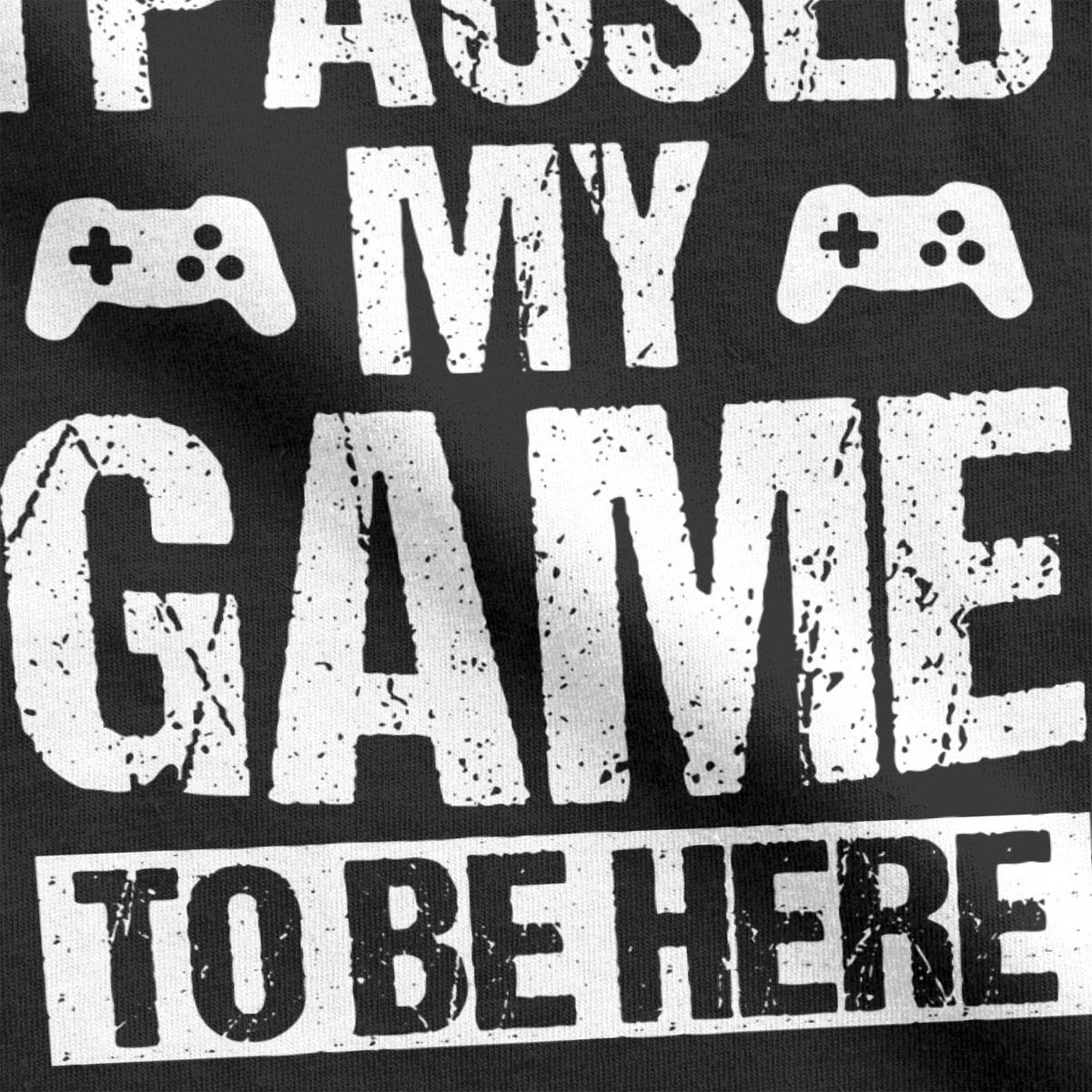 나는 여기 있기 위해 내 게임을 일시 중지 재미 있은  - Retro Gaming T Shirt 리뷰 및 가격