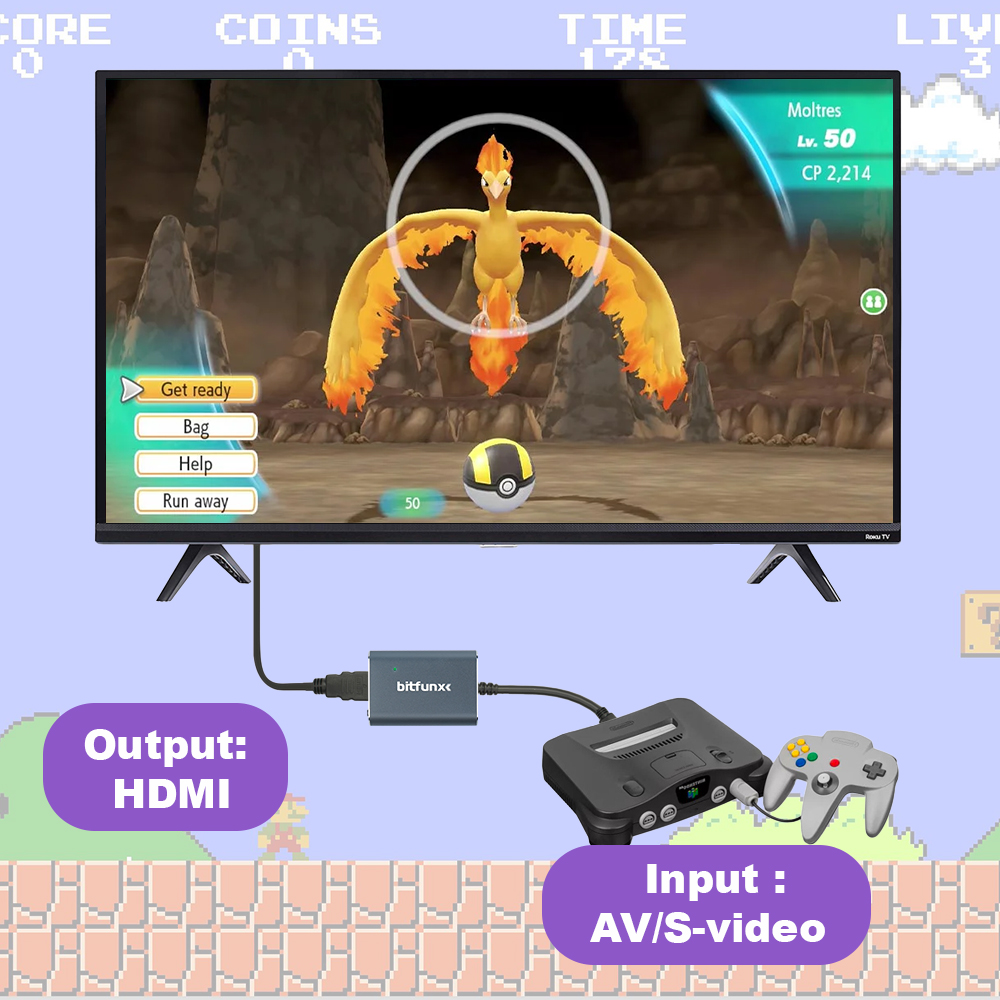 Bitfunx 720P Svideo/AV-HDMI 어댑 - Retro Gaming Kiosk 리뷰 및 가격