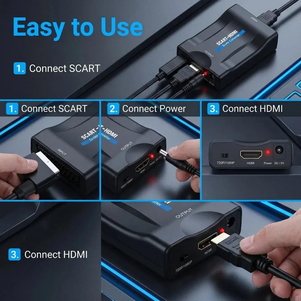 SCART-HDMI 변환 어댑터, 1080P 비디오 및 - Scart To Hdmi 리뷰 및 가격