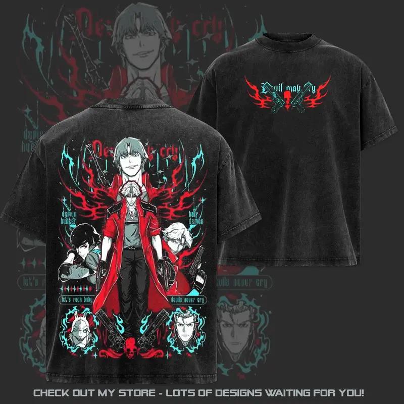 게임 Devil May Cry Vergil 그래픽 T  - Retro Gaming T Shirt 리뷰 및 가격